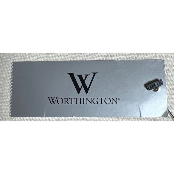 NWT VTG Worthington Womens Size 6 Charcoal Denim Pencil Skirt Side Belt Zippers - Picture 14 of 14